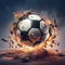 AI generated exploding football