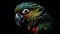 AI Generated. Generative AI. Realistic Parrot bird. Can be used for decoration. Graphic Art Illustration
