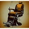 AI Generated. Generative AI. Retro Vintage Barbershop chair. Can be used for shop decoration. Graphic Art Illustration