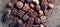 Ai Generated, Generative Ai, Top view stack pile of various kind of chocolate cacao candies, mixed flavor, some broken or cracked