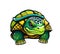 AI generated green turtle mascot, tortoise animal