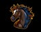 Ai generated horse, mustang, stallion mascot head