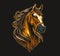 Ai generated horse racing mustang, stallion mascot