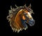 Ai generated horse stallion animal mascot head