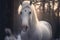 AI generated horse standing in forest