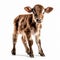 AI generated illustration of an adorable calf isolated on a white background