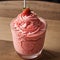 AI generated illustration of an appetizing and refreshing strawberry milkshake