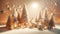 AI generated illustration of An array of Christmas  decorations with a blurry background