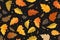 AI generated illustration of autumn leaves as a background