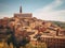 AI generated illustration of a beautiful Italian town on a sunny day