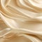 AI generated illustration of a beige satin wrinkled fabric