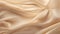 AI generated illustration of a beige satin wrinkled fabric