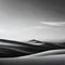 AI generated illustration of a black and white landscape of picturesque sand dunes in a desert