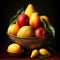 AI generated illustration of a bowl filled with an abundance of fresh fruits