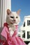 AI generated illustration of a cat in a luxurious coat