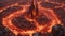 AI generated illustration of a city engulfed in a raging inferno,