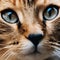AI generated illustration of a closeup portrait of a tabby cat