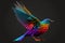 AI generated illustration of a colorful bird