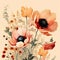 AI generated illustration of a colorful and lush bouquet of assorted flowers.