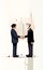 AI generated illustration of a couple of businessmen handshaking