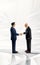 AI generated illustration of a couple of businessmen handshaking