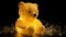 AI generated illustration of a cozy teddy bear figure with its own built-in light source