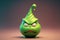 AI generated illustration of a cute funny 3D green Grinch character