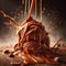 AI generated illustration of delicious chocolate ice cream