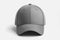 AI generated illustration of a gray baseball cap isolated on gray background
