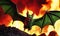 AI generated illustration of a green bat in hell