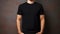 AI generated illustration of a handsome young man wearing a black shirt