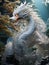 AI generated illustration of an imposing stone sculpture of a mythical dragon