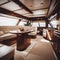 AI-generated illustration of the interior of a luxurious yacht