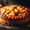 AI generated illustration of an invitingly delicious homemade apple pie