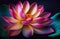 Ai generated illustration of a magenta colored lotus flower