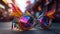 AI generated illustration of multicolored carnival glasses