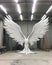 AI-generated illustration of Perfectly Symmetrical Angel Wings Mural