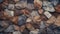 AI generated illustration of a pile of pebbles as a background