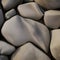 AI generated illustration of a pile of pebbles and large rocks illuminated by the sun