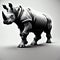 AI generated illustration of rhinoceros