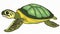 An AI-generated illustration of a sea turtle