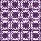 AI generated illustration of a seamless pattern of crochet knitted purple and white intricate design