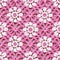 AI generated illustration of a seamless vibrant pink crocheted blanket with intricate floral details