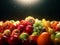 AI generated illustration of a selection of fresh fruits and vegetables