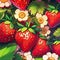 AI-generated illustration of a selection of fresh strawberries
