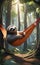 AI generated illustration of a sloth relaxing on a hammock