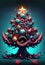 AI generated illustration of a Spooky Christmas tree