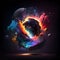 AI generated illustration of a stunning celestial scene of planets, stars, and galaxies