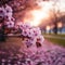 AI generated illustration of a vibrant cherry blossom tree in full bloom