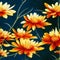 AI generated illustration of a Vibrant Floral Seamless Pattern Tile